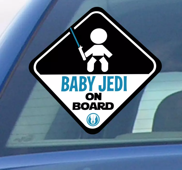 Baba jedi az autó fedélzetén matrica - TenStickers