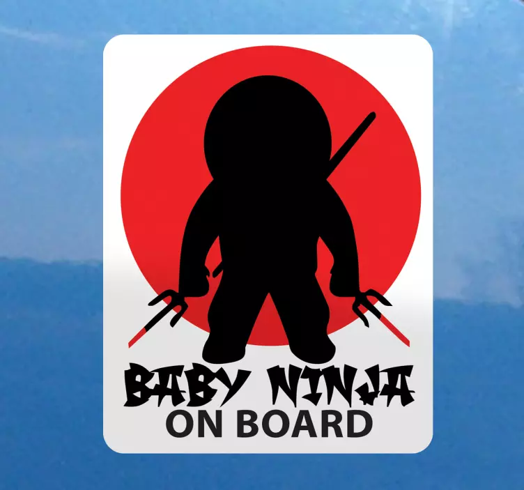 Baba ninja az autó fedélzetén matrica - TenStickers