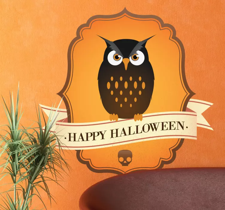 Bagoly halloween jel fal matrica - TenStickers