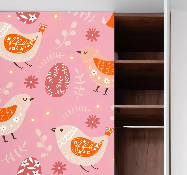 Húsvéti népművészet Matrica Hűtő - TenStickers