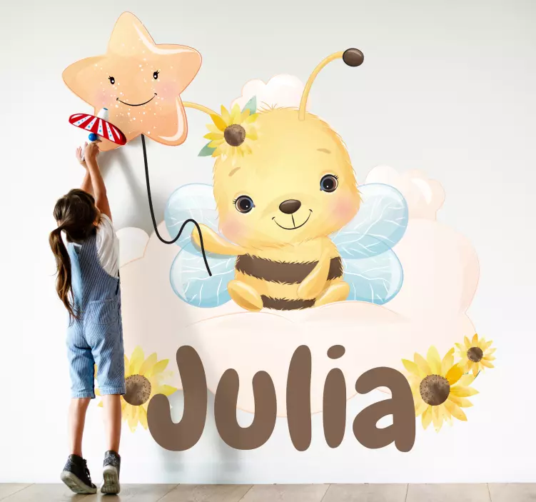 Bűbájos méhecske minták matrica gyerekeknek - TenStickers