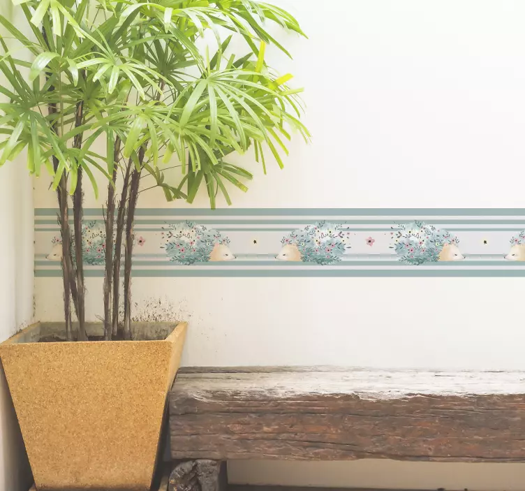 Bájos sündisznó minta állatok matrica - TenStickers