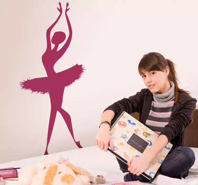 Balerina sziluett matrica - TenStickers