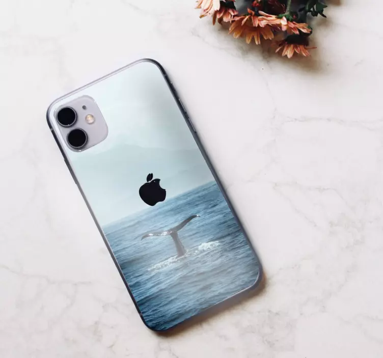 Bálnafarok fröccsenő Matrica Iphone - TenStickers