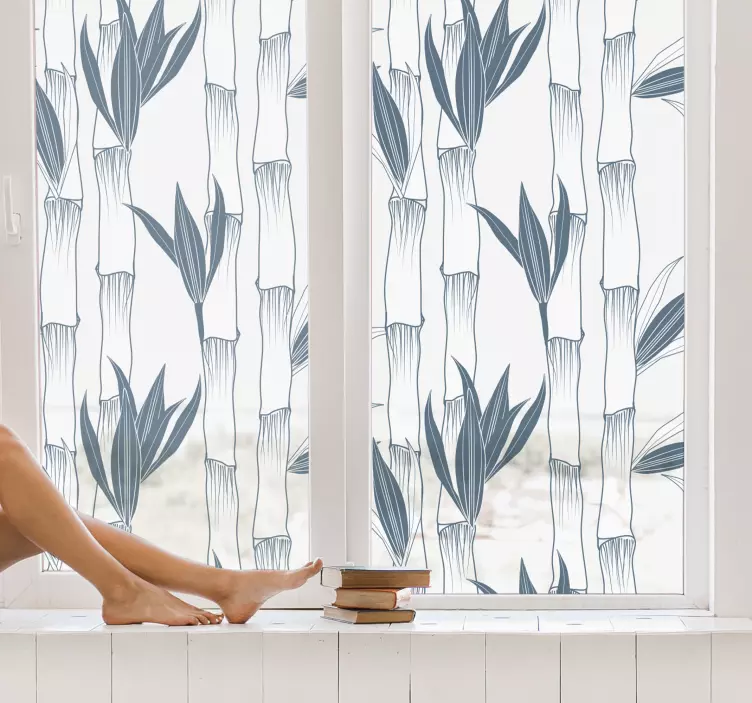 Bambusz növények minta matrica - TenStickers