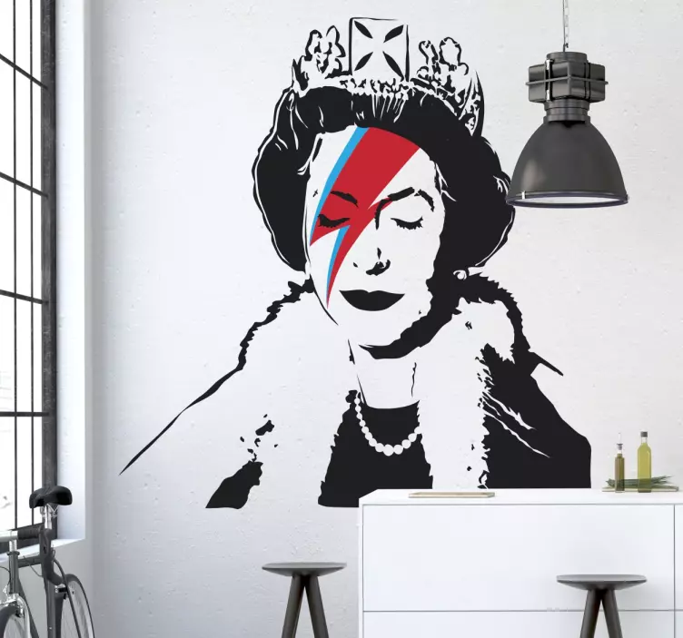 Banksy queen elizabeth matrica - TenStickers
