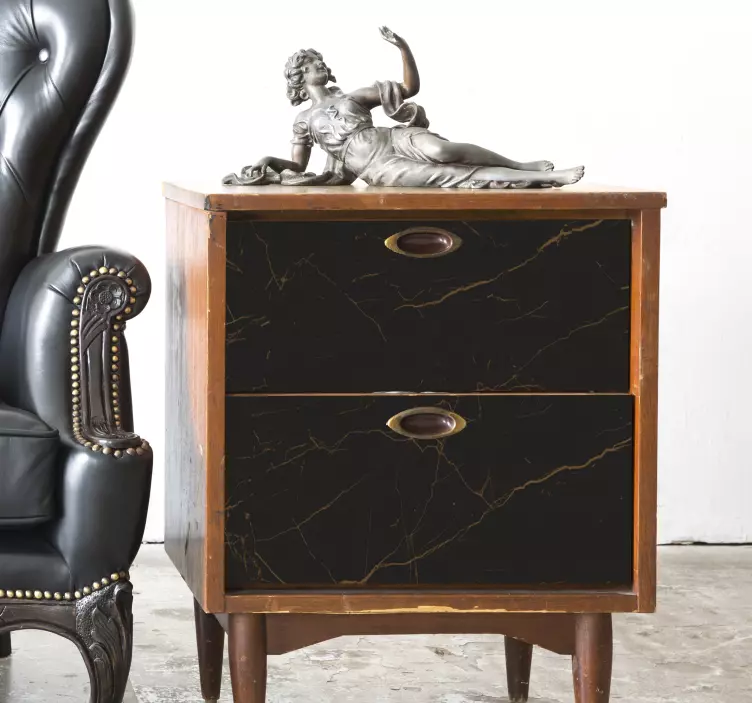 Barna márvány textúra bútor matrica - TenStickers