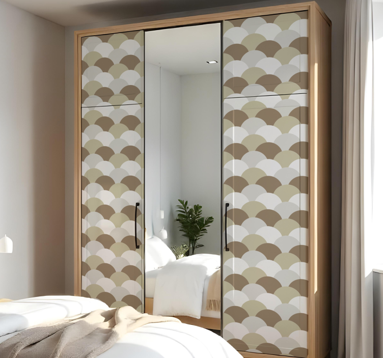 Barna pikkelyek Bútor falmatrica - TenStickers