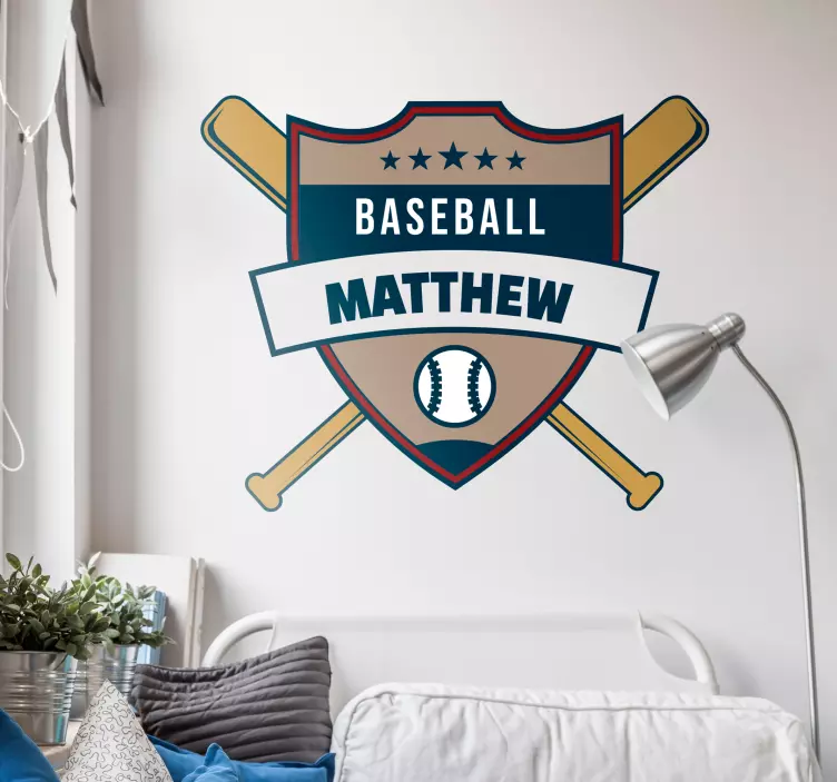 Baseball pajzs embléma labdarúgás matrica - TenStickers
