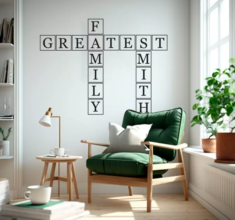 Betűblokk családnév egyedi matrica - TenStickers