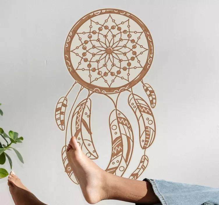 Bézs álomfogó tárgy matrica - TenStickers