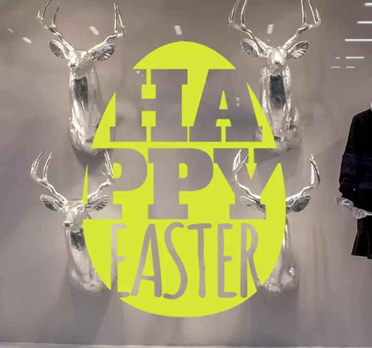 Boldog húsvéti üzleti matrica - TenStickers