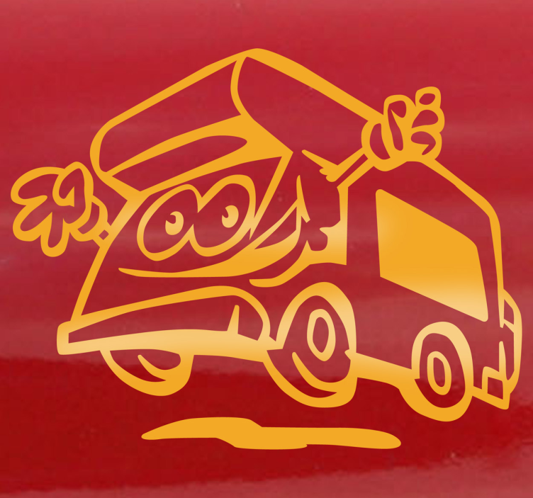 Boldog lakókocsi dekoratív matrica - TenStickers