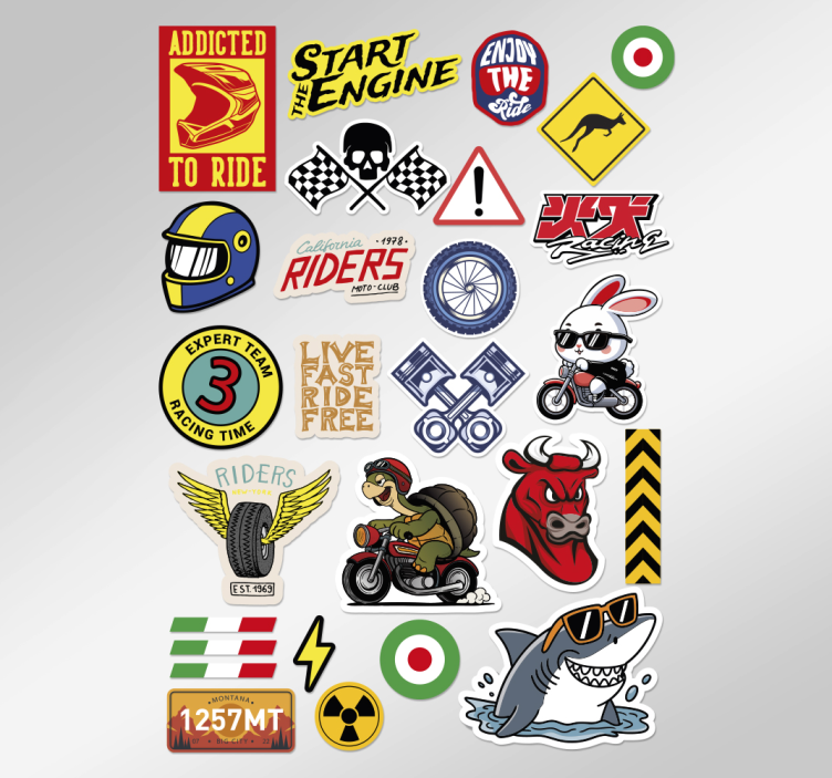 Bombatervező csomag motoros matrica - TenStickers