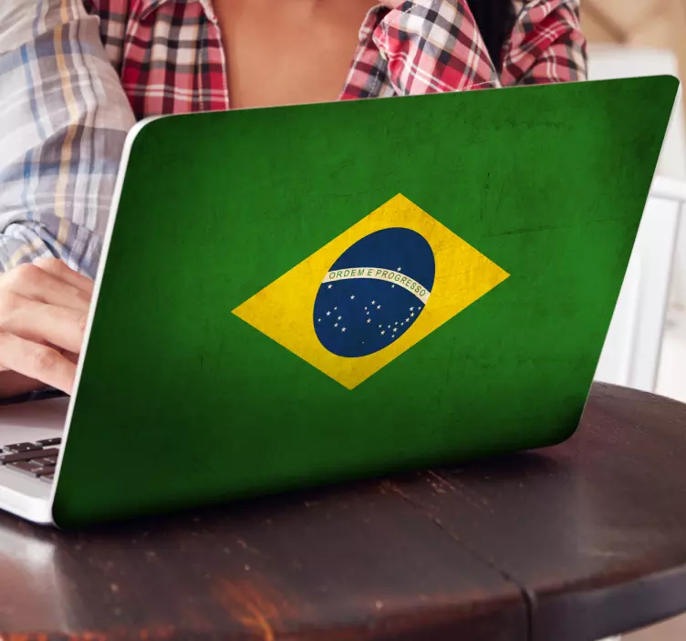Brazil zászló laptop matrica - TenStickers