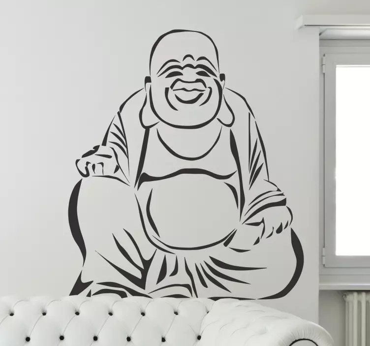 Buddha rajz fal matrica - TenStickers