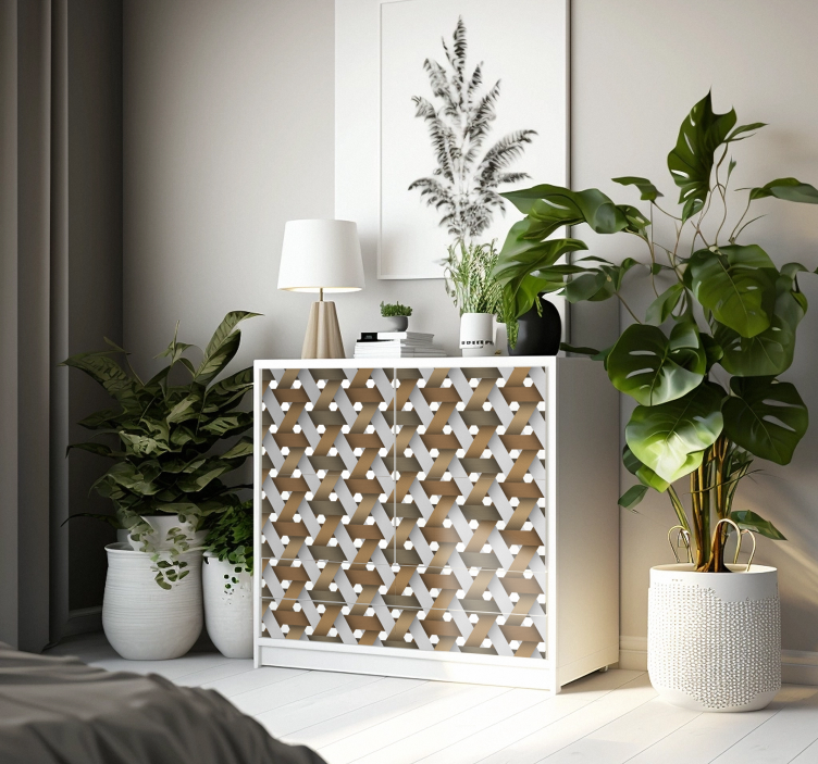 Bútor falmatrica skandináv fehér fa - TenStickers