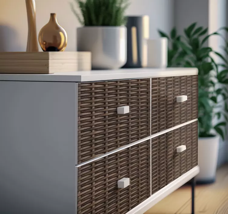 Bútor falmatrica szövött rattan - TenStickers