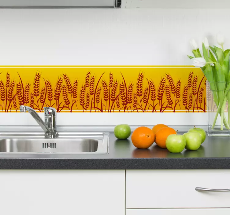 Búzamező fal határ matrica - TenStickers