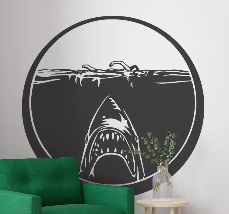 Cápa vadászat hal matrica - TenStickers