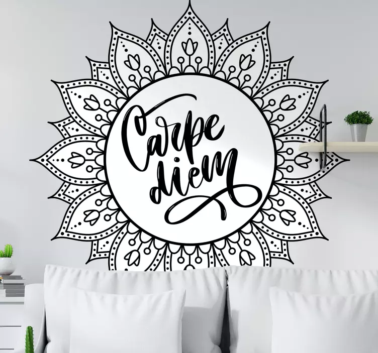 Carpe diem boho motivációs fali matrica - TenStickers