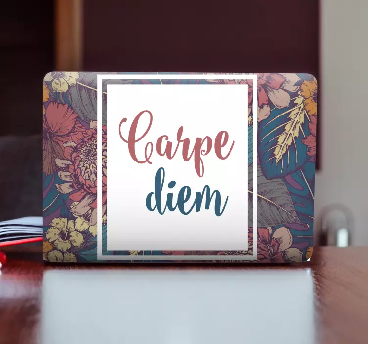 Carpe diem színes négyzet alakú laptop bőrök - TenStickers