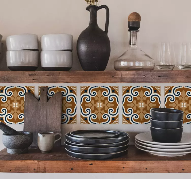 Cement stílusú csempe matrica - TenStickers