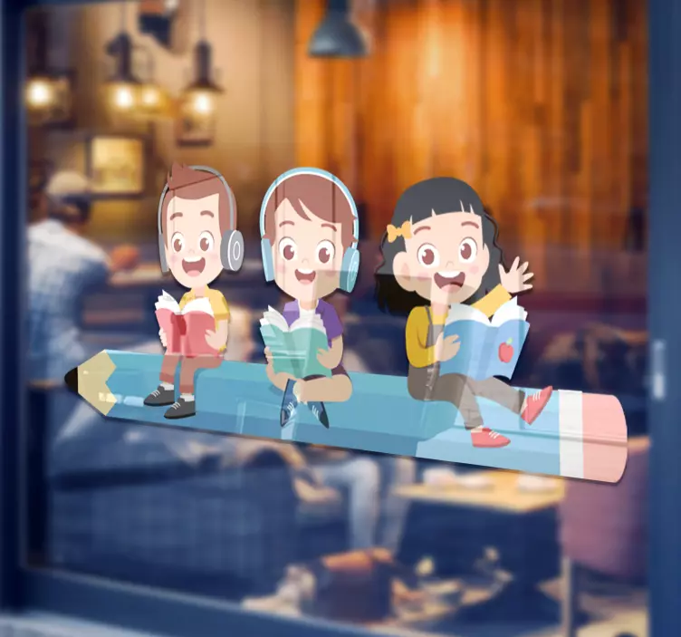 Ceruza, mint pad a gyerekek ablak matricájához - TenStickers