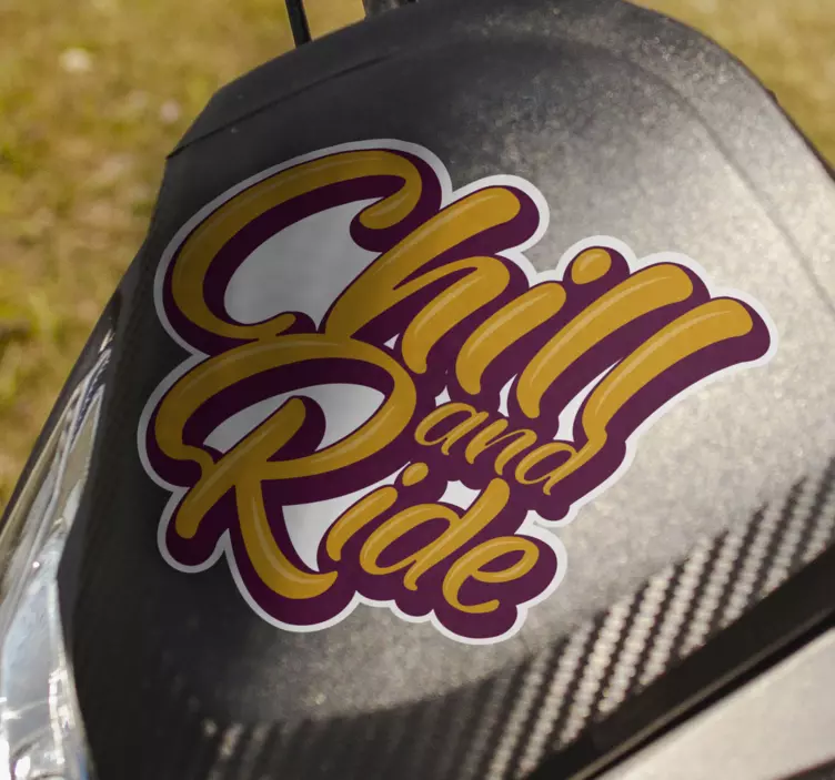 Chill and ride motorkerékpár matrica - TenStickers