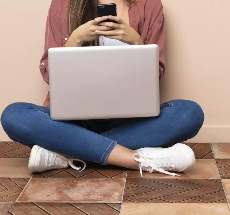 Cikk-cakk fa deszka padló matrica - TenStickers