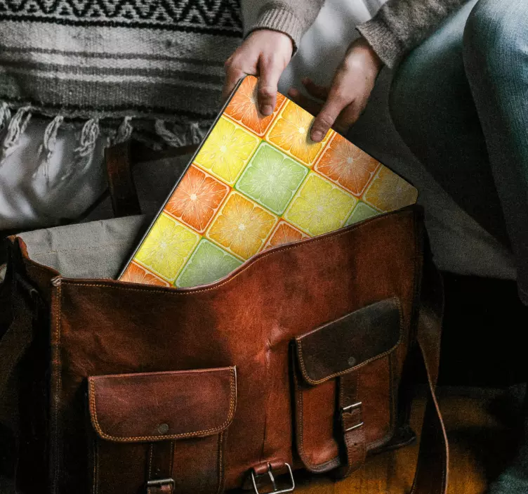 Citrus mintás csempe matrica laptophoz - TenStickers