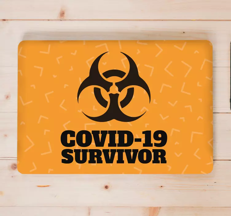 Covid túlélő vicces design laptop bőr - TenStickers
