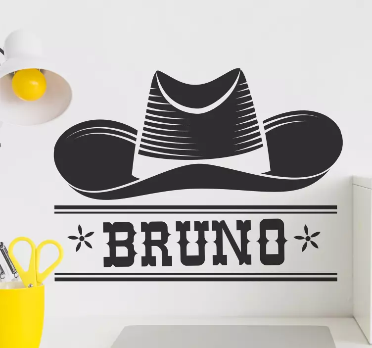 Cowboy kalap stílusú fal matrica - TenStickers