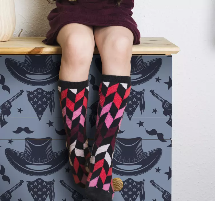 Cowboy témájú minta Matricák Mozi, tv és videojátékok - TenStickers