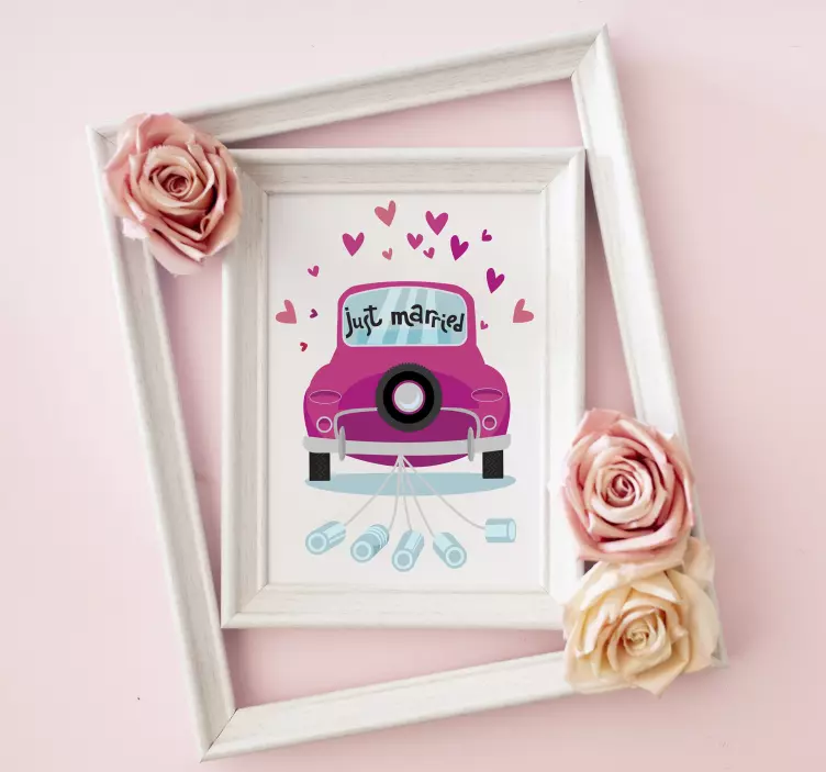 Csak házas esküvői matrica - TenStickers