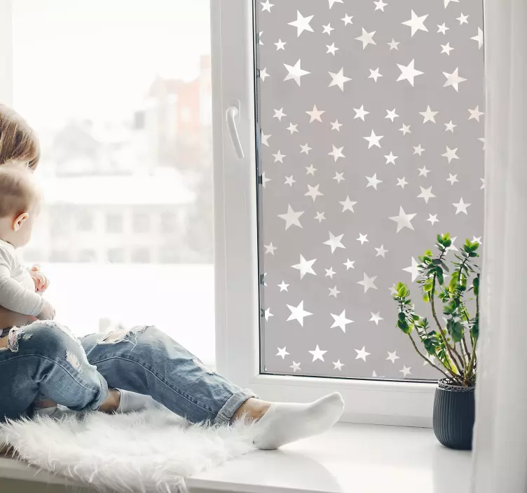 Csillag alakú ablak matrica - TenStickers