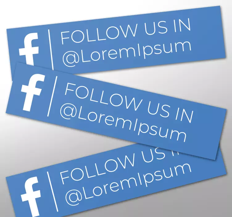 Csomag egyedi facebook név matrica - TenStickers