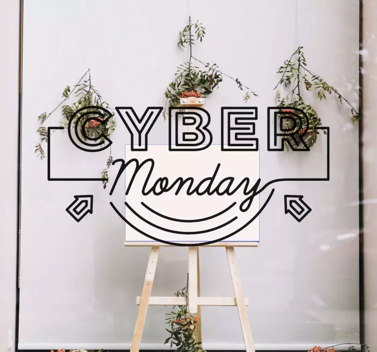 Cyber monday különkiadás matrica kirakatokra - TenStickers