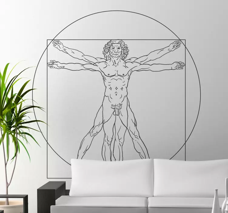 Da vinci vitruvian ember matrica - TenStickers
