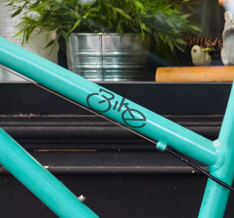 Dekoratív kerékpár szöveges matrica - TenStickers