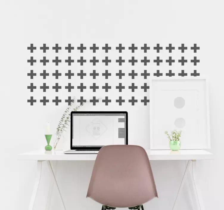 Dekoratív kereszt matrica - TenStickers