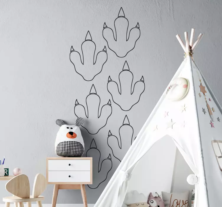 Dinoszaurusz láb karom vinil fal matrica - TenStickers