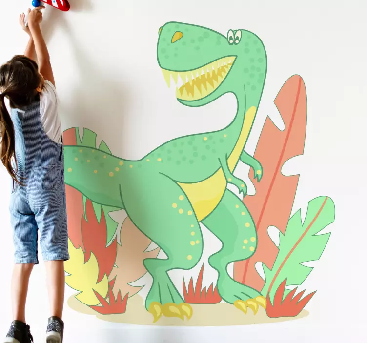 Dinoszaurusz t-rex művészi falmatrica - TenStickers