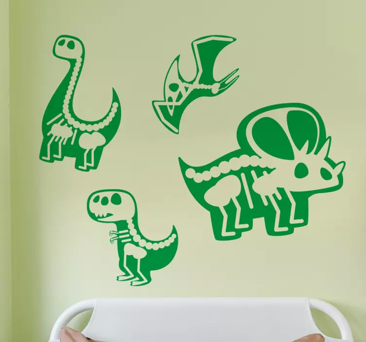Dinoszauruszok röntgen fal matrica - TenStickers