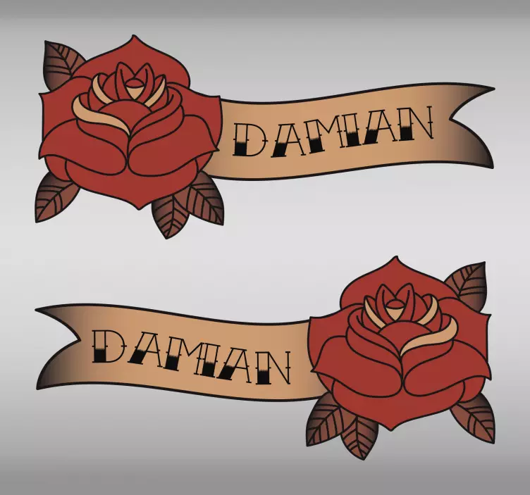 Díszes virágok virág fal matrica - TenStickers