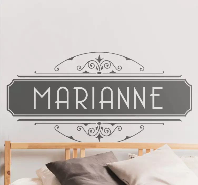 Díszes személyre szabott névmatrica - TenStickers