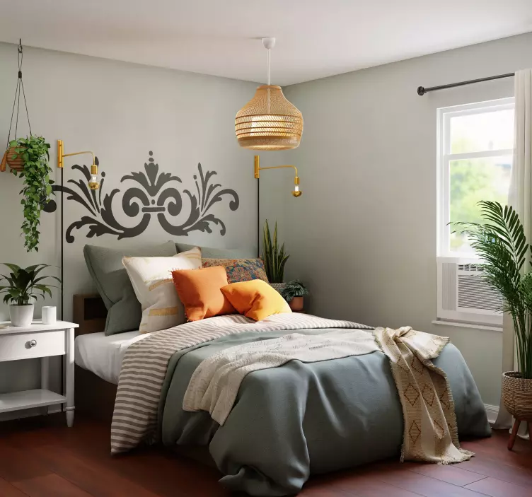 Díszítő virág matrica fejtámla matricára - TenStickers