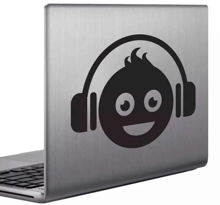 Dj smiley laptop matrica - TenStickers