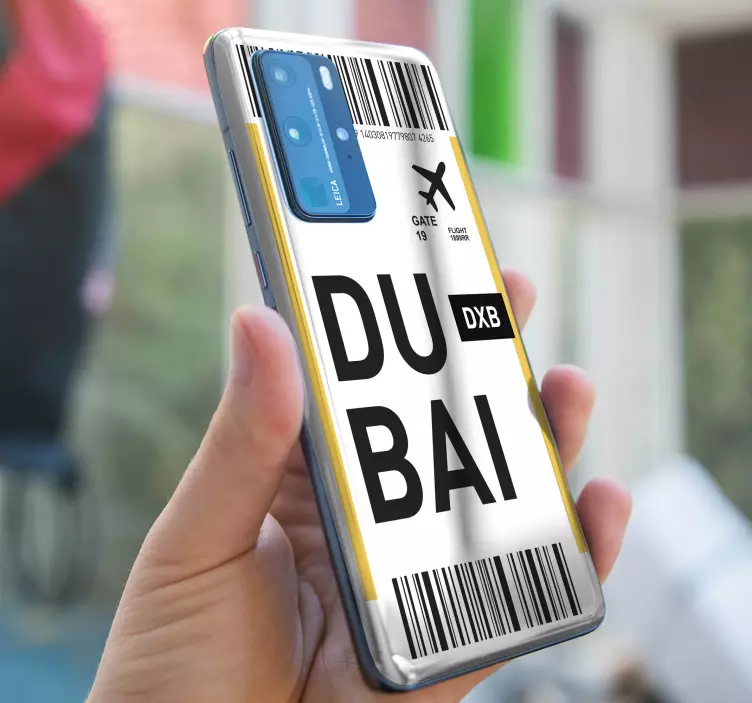 Dubai beszállókártya matrica Huawei - TenStickers