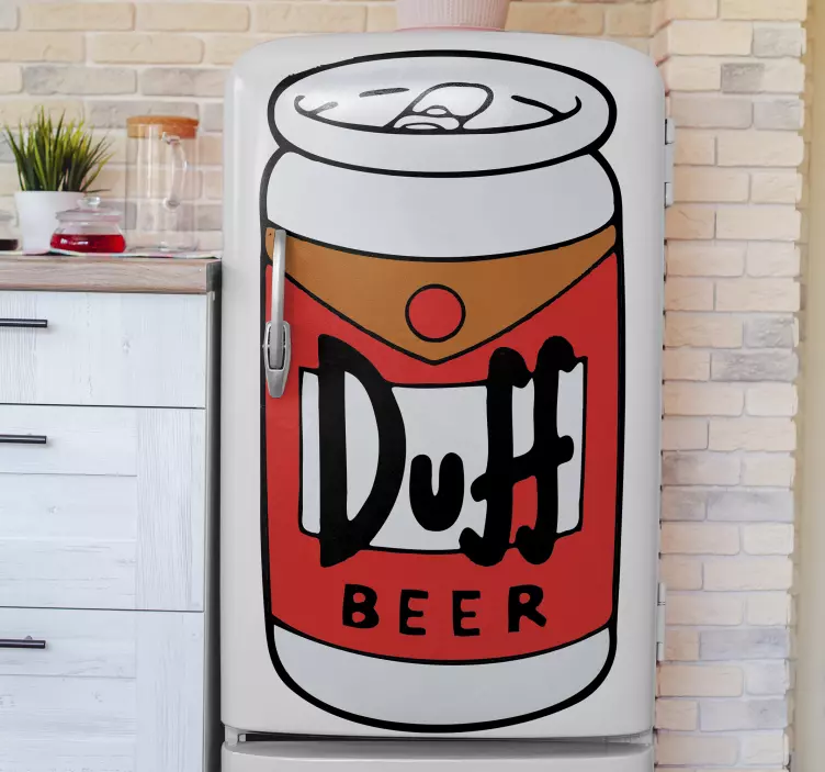 Duff sör hűtőszekrény vinyl matrica - TenStickers